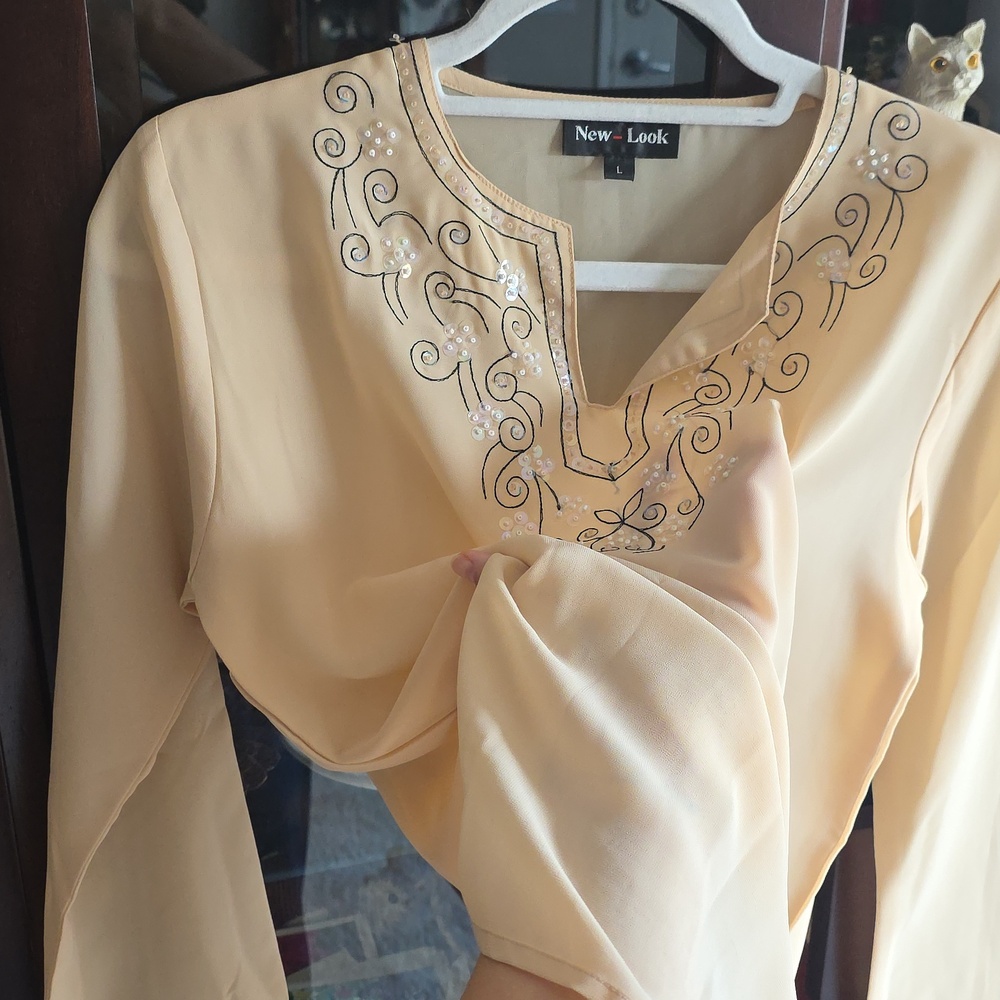 UK Embellished  Tunic Silk Feeling and Front Lined SALE!